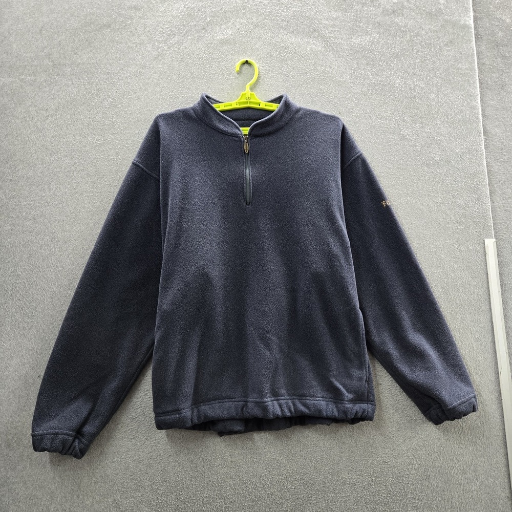 Footjoy Men Sweatshirt XXL‎ Navy Fleece Quarter Zip POLARTEC Golf Pullover